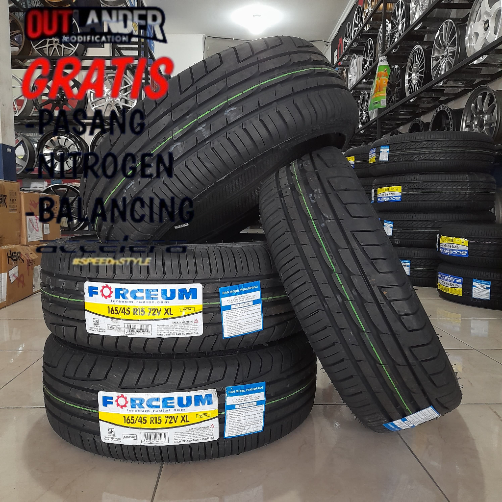 Ban Mobil Tipis Ring 15 165/45 Merk Forceum Octa 165 45 R15 Tubeless Berkualitas