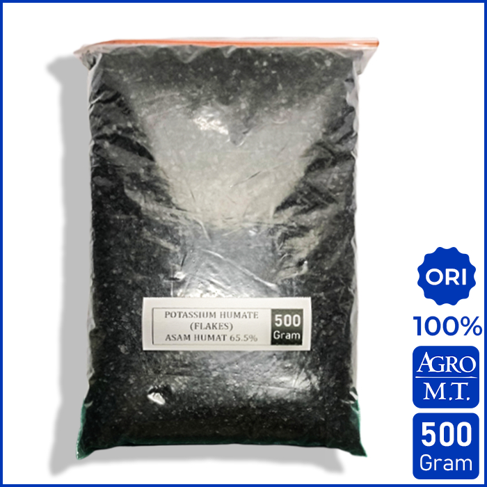 Pupuk Asam Humat 65% Flakes (500 gram) - Potassium Humate