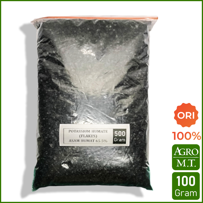 Asam Humat 65% Flakes (500 gram) - Pupuk Potassium Humate