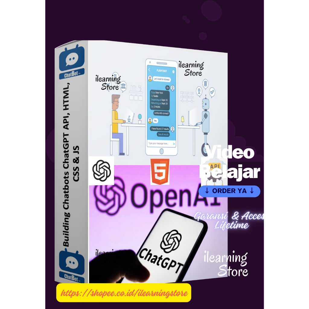 [EC40] E-Course Membuat ChatBot Dengan ChatGPT API, HTML, JS dan CSS Bahasa Inggris
