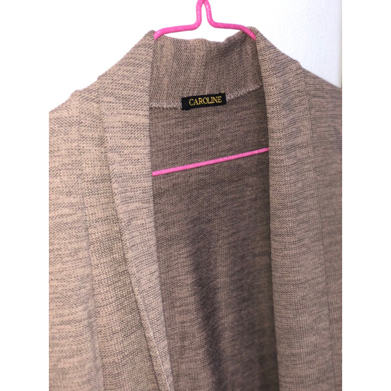 Outer Cardigan Cokelat Brown merk Caroline