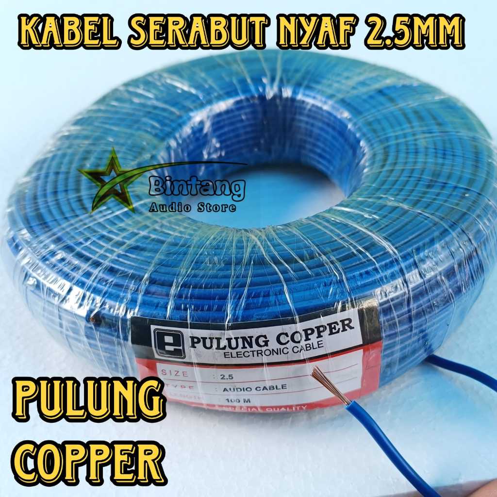 Kabel Serabut 2,5mm / Kabel Serabut NYAF 2,5mm 1x2,5mm Tembaga bagus per 1meter