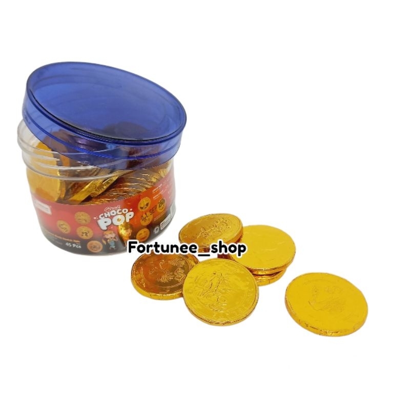 

Choco Pop Mini isi 45 / Coklat Koin Toples