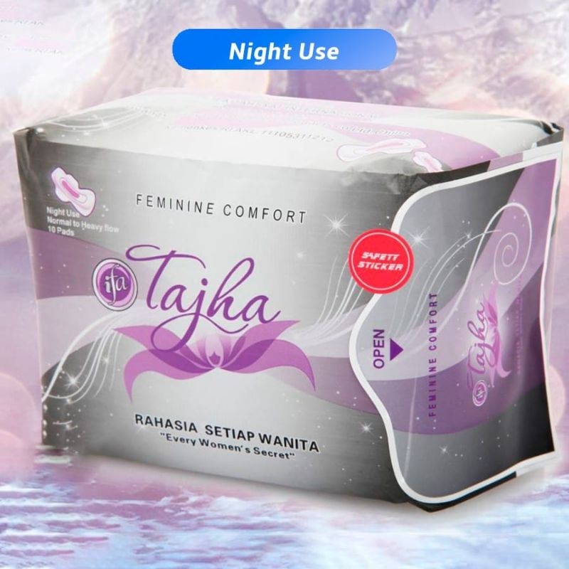 Pembalut Wanita Herbal Tajha Night isi 10pcs