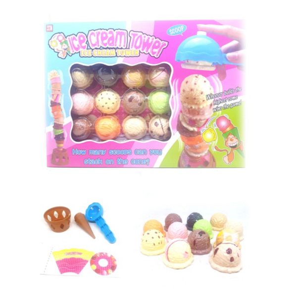 Unik MAINAN ICE CREAM TOWER / MAINAN GAME EDUKASI Murah