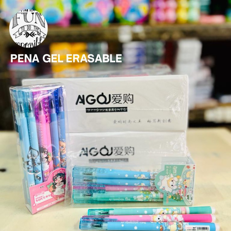 

Pena Gel Eraseable / bisa hapus motif karakter