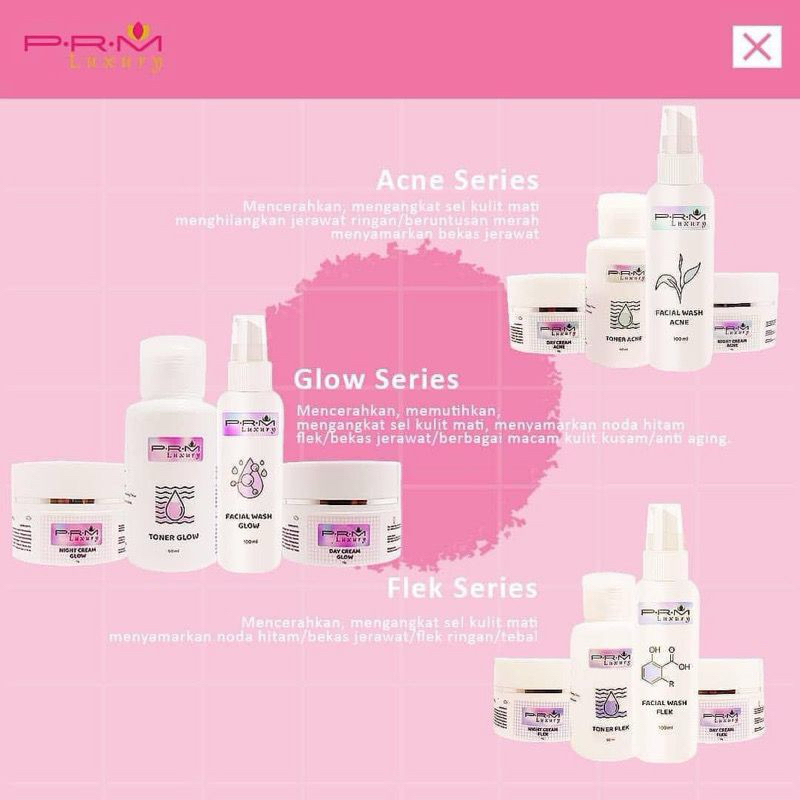 PRM Luxury Skincare BPOM Paket Flek Acne Glow