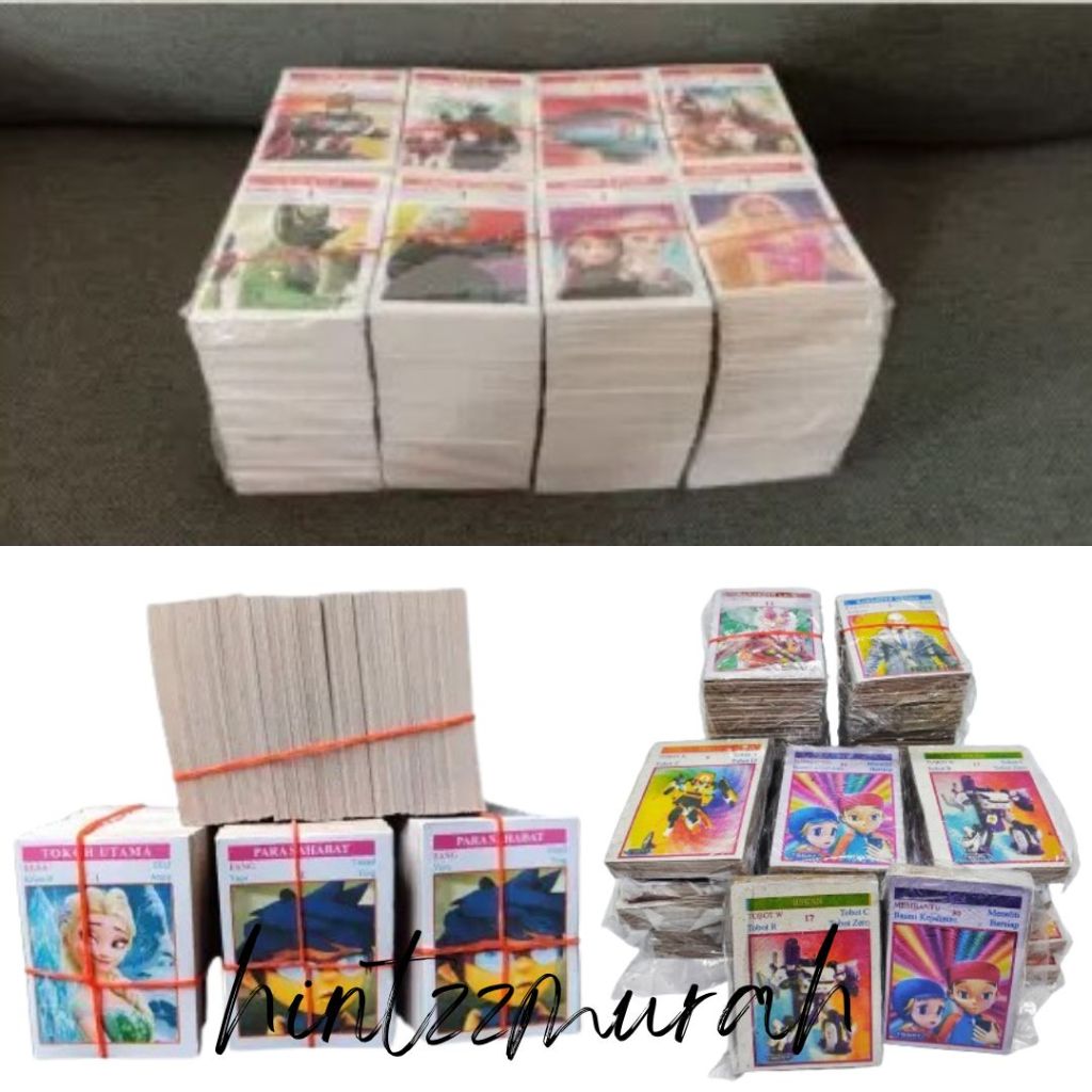 Mainan Kartu Kwartet 1 KG / Umbul Mainan Jadul 90 an 1 Ball / Trading Card Jadul / Mainan Kartu Kwar