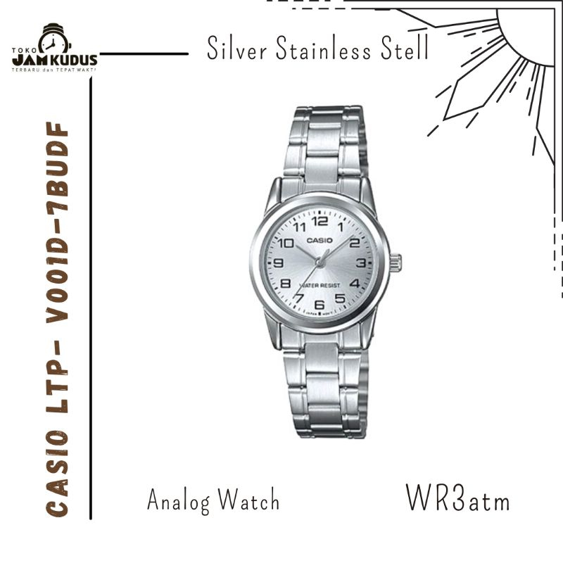 JAM CASIO WANITA STRAP RANTAI ELEGANT ORIGINAL