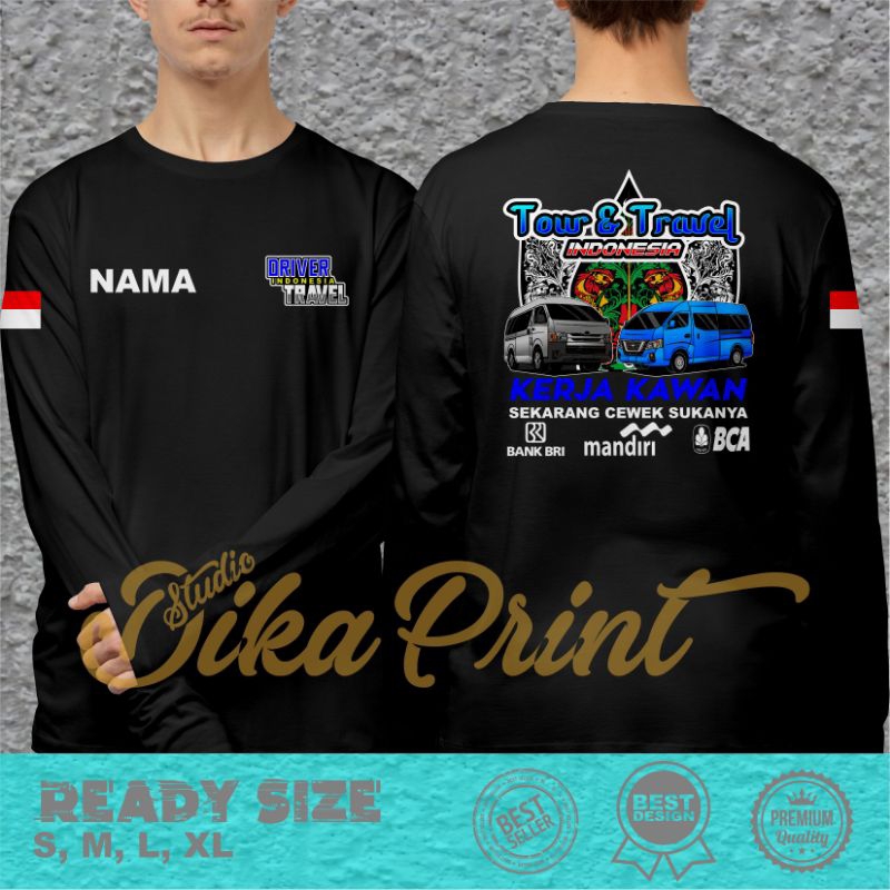 Kaos Drivel Travel Tour Indonesia