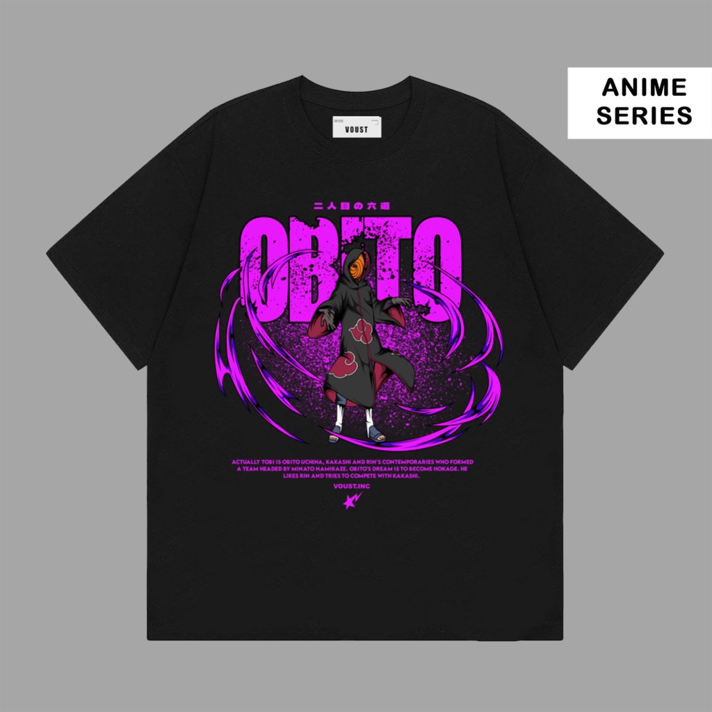 Voustsupply Naruto Obito Baju Kaos Distro - T Shirt Sablon Unisex