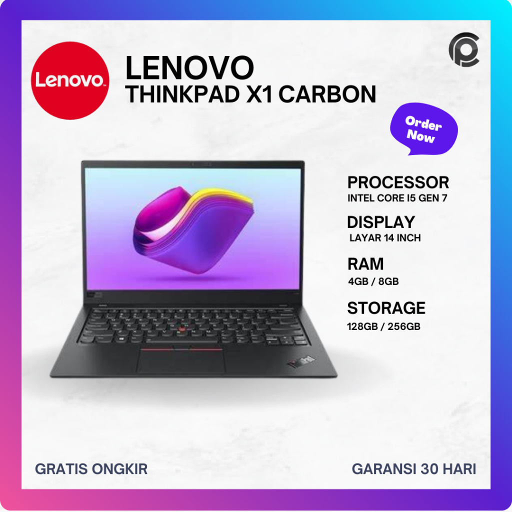 Lenovo X1 Carbon I5 gen 7 8/256GB Seken Bergaransi