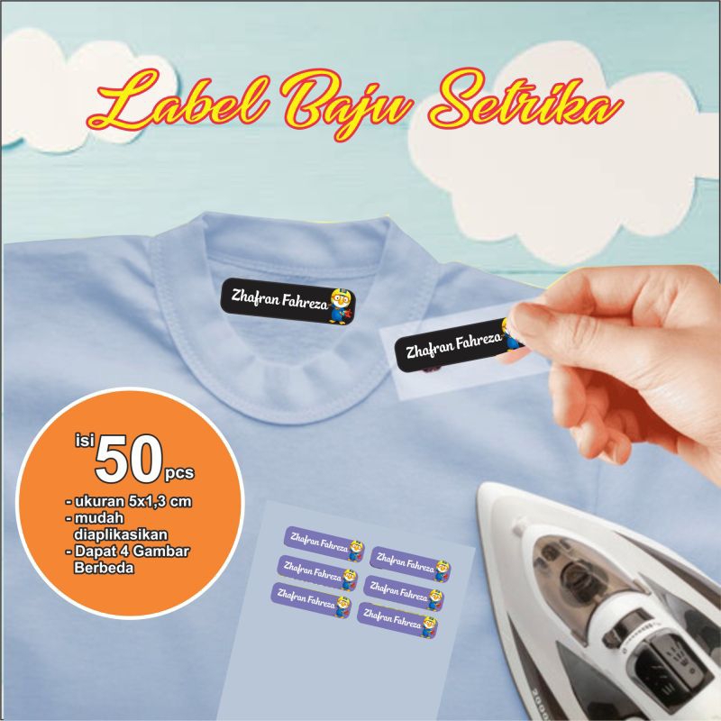 

Label baju setrika vol 1 isi 50pcs