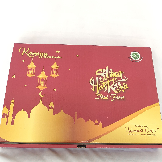 

Parcel Hari Raya Kanaya Coklat Cookies isi 6pcs Packaging merah