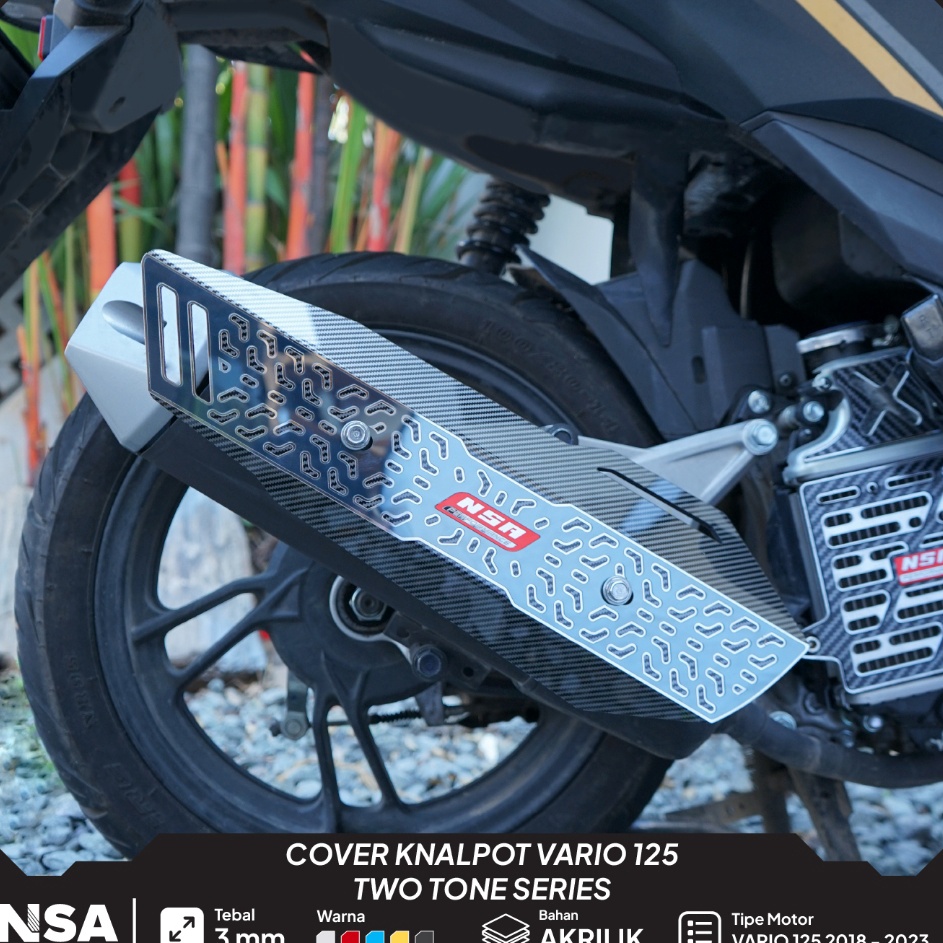 Terlaris COVER KNALPOT VARIO 125 15 NEW 218223 TUTUP KNALPOT VARIO TAMENG KNALPOT VARIO COVER KNALPO