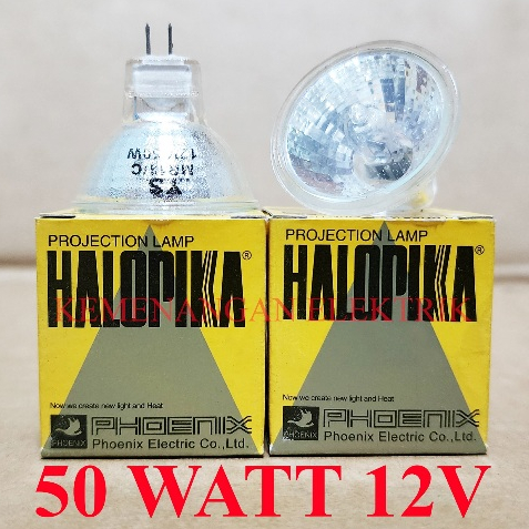PHOENIX HALOPIKA HALOGEN 50W 12V MR11 MINI KUNING 50 W 50WATT 12V TUSUK