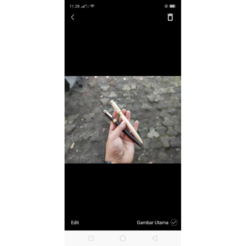 

balpoint kayu tinta hitam