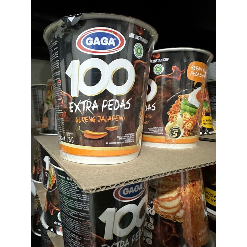 

Mie Gaga 100 Extra Pedas Goreng Jalapeno Kemasan Cup