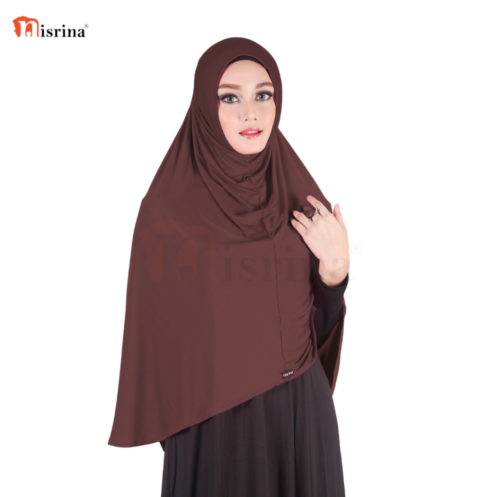 Nisrina Syira Nirmala - Bergo Instan Syari Tanpa Pet Khimar Polos Kerudung Menutup Dada Bahan Spande
