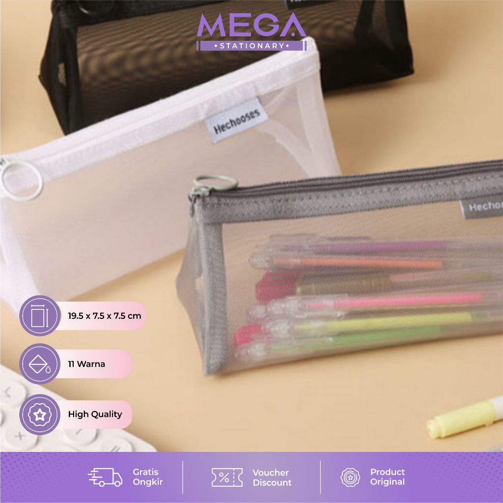 

Tempat Pensil Transparan Jaring Segitiga Kualitas Besar Premium - Tempat Pensil Mesh Triangle