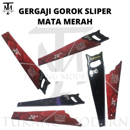 GERGAJI GOROK SLIPER MATA MERAH / GERGAJI BESI CAP MATA / GERGAJI KAYU SUPER TAJAM / GERGAJI TRIPLEK