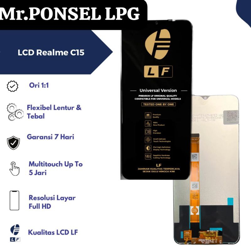 LCD REALME C25/REALME C11/REALME C15 QUALCOMM FULL SET KWALITAS ORI