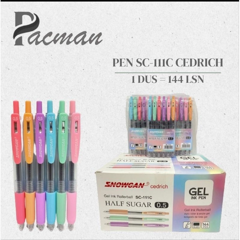

( 6 pcs ) PENGELL PACMAN CEDRICH / PULPEN GELL MURAH X kokoro 0.5mm