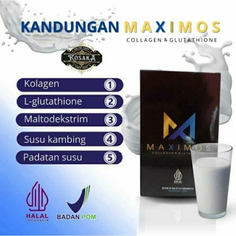 

MAXIMOS SUSU COLLAGEN | SUSU KAMBING ETAWA KOLAGEN GLUTHATIONE | MENINGKATKAN IMUN TUBUH