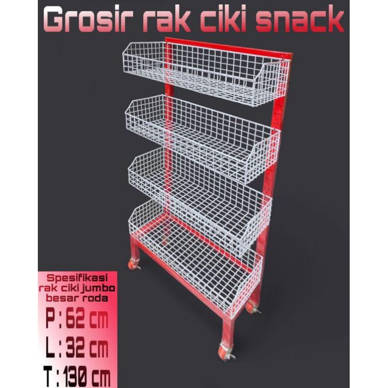 Rak ciki jumbo besar pakai roda