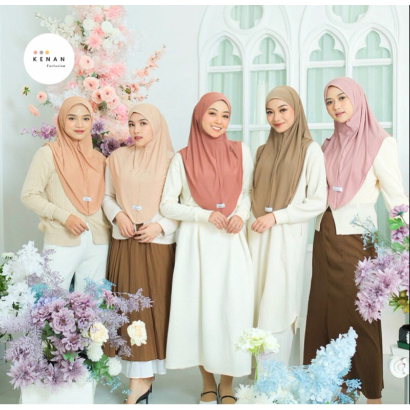 KENAN - HIJAB / BERGO PASTEL / ZAMEENA NON PET SIZE L