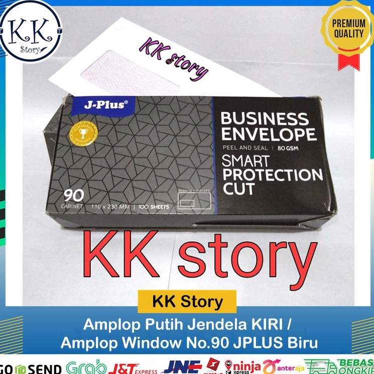 

Best Terlaris Amplop Putih Jendela KIRI Amplop Window No9 JPLUS Biru 91