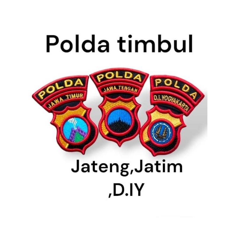 logo Polda Jatim Jateng DIY bordir timbul