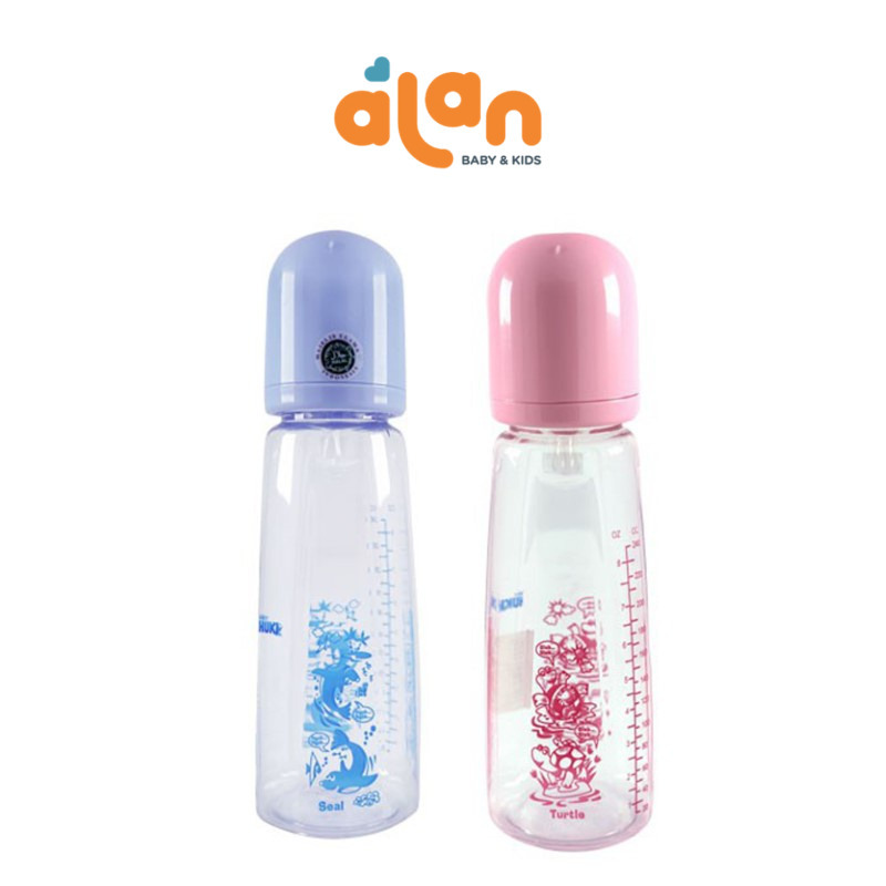 Alan Baby Kids -  Baby Huki Botol Standard Tapered 120/240 ML - Botol Susu Segi 5