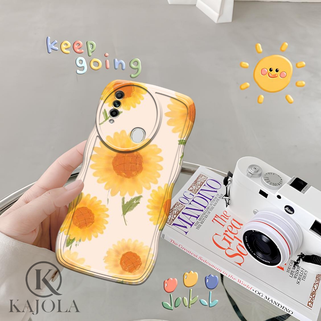 Case Gelombang OPPO A31 Motif Aesthetic Bahan Softcase silicon Lentur - Skin / Casing Handpone - Ces