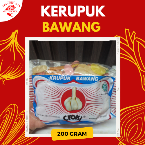 

Kerupuk/Krupuk Bawang Enak Warna Warni 200gram