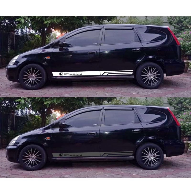 cutting sticker mobil Honda stream sticker mobil variasi body samping mobil