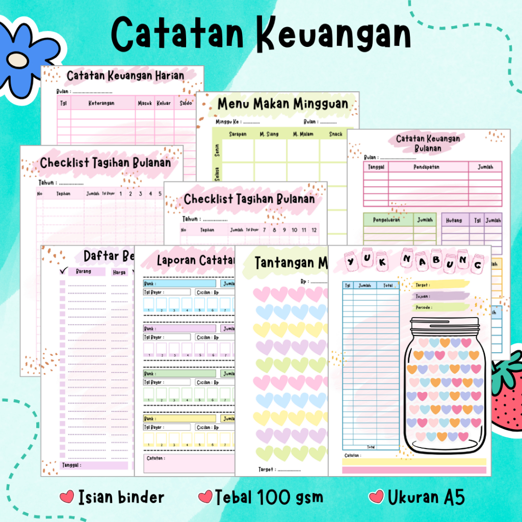 

ISI BINDER CATATAN KEUANGAN / FINANCIAL PLANNER