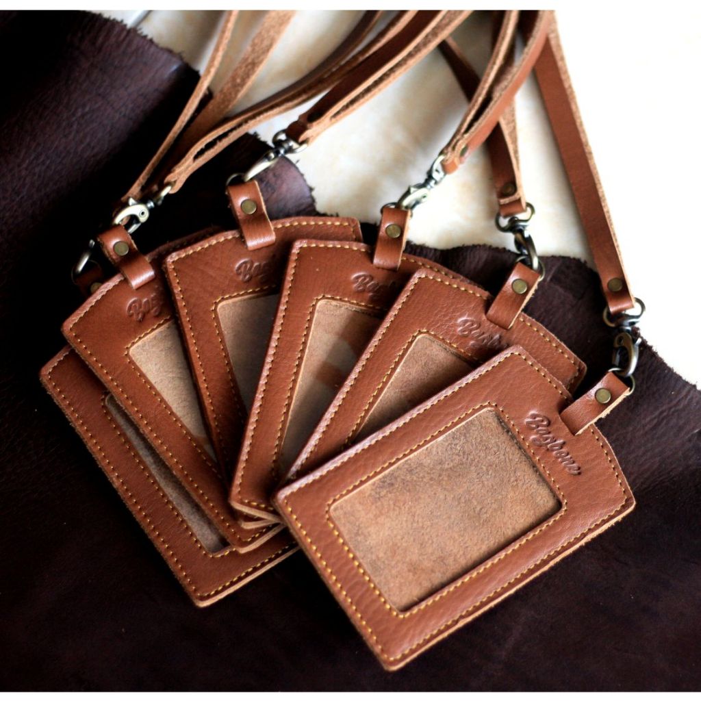 

Bagbone Leather Lanyard Portrait | ID Card kulit asl | Id Card leather | Name tag Iinstansi