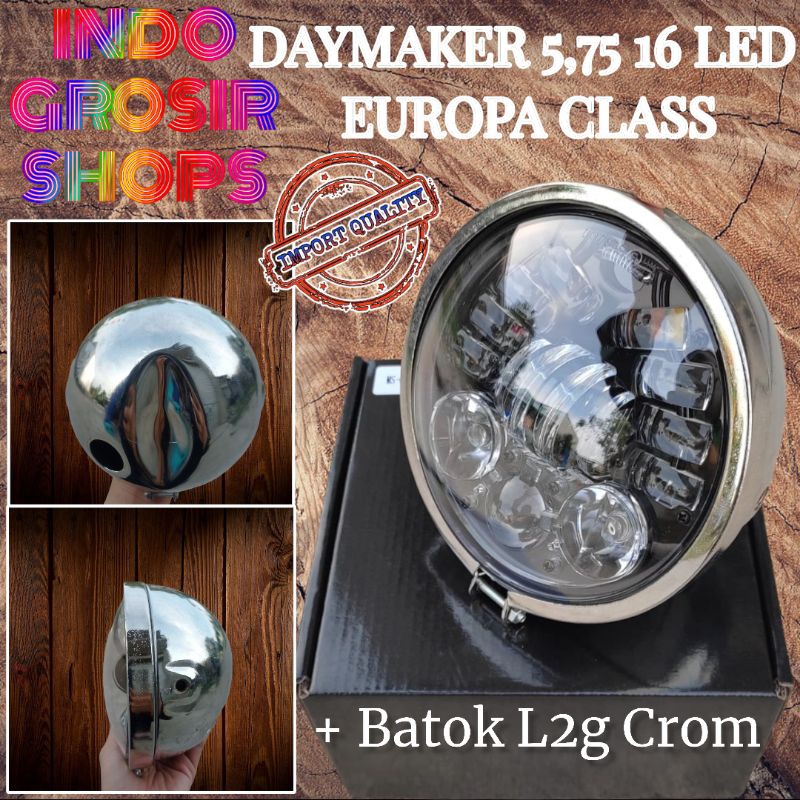 Daymake daymaker 16 LED 5.75 inch set Batok 19 LED 7 inch spider 4.5 inch C70 cb w175 foglamp mobil