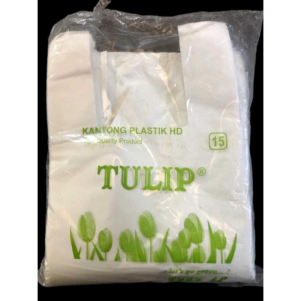 Kresek Tulip Putih Uk.15 pembungkus tebal
