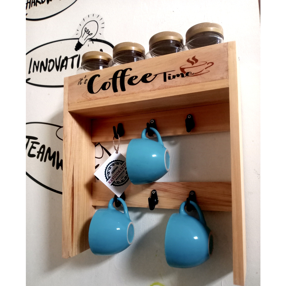 Rak Gula Kopi Teh Penyimpanan Aesthetic Tempat Coffee