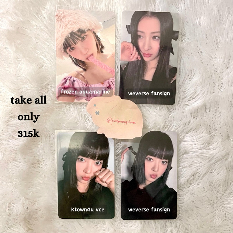 Photocard Lesserafim Chaewon Antifragile Frozen Aquamarine Sourbelt Yupi Yunjin Weverse Fansign Pita