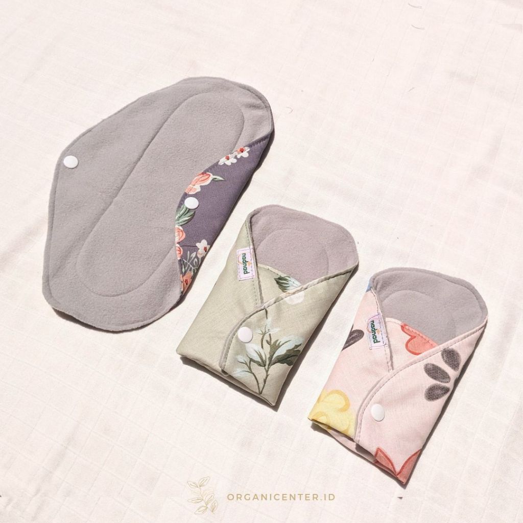 Menspad Nadnad Pembalut Kain Cuci Ulang Menstrual Pad Premium Cloth Pads Reuseable Polos Motif Inser