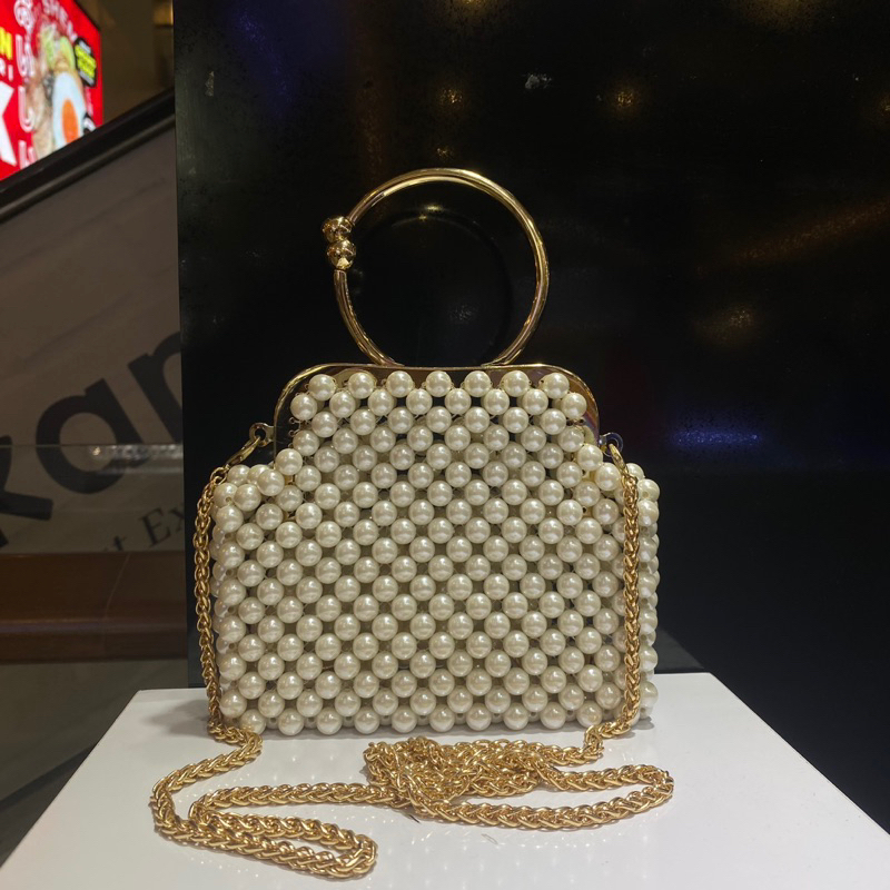 Bead Bag Pearl || Tas manik manik mutiara untuk kondangan