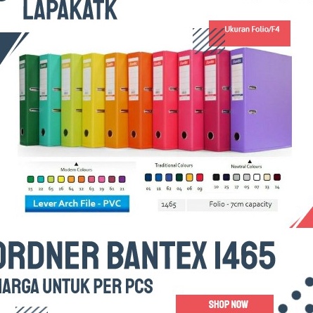 

1111 BANTEX ORDNER F4 1465 ORDNER FOLIO BANTEX PUNGGUNG 7 CM