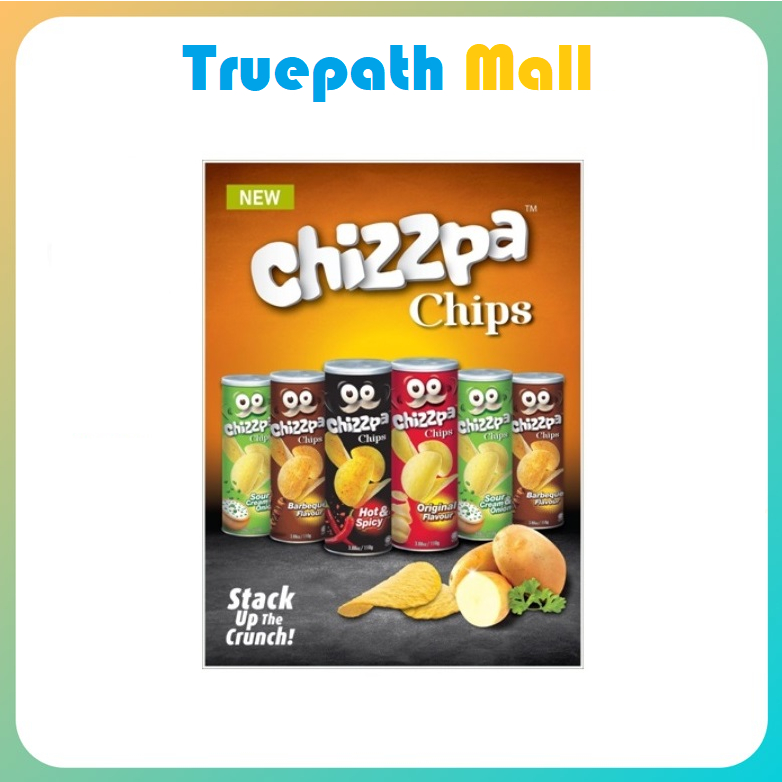 

Chizzpa Chips Potato Chips Keripik Kentang 110gr 160gr Original Cheese BBQ Sour & Cream Hot & Spicy - Import MALAYSIA