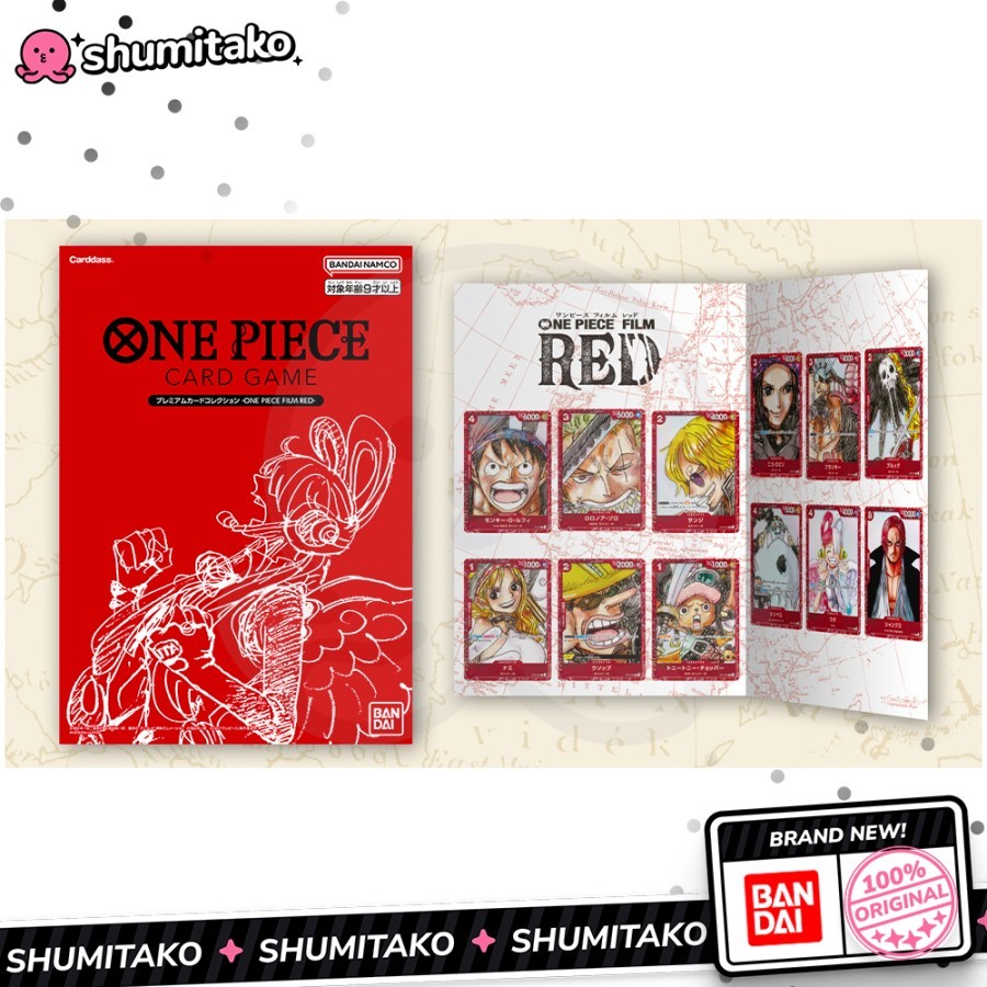 Kartu One Piece Film Red TCG Card Game Premium Card Set Binder