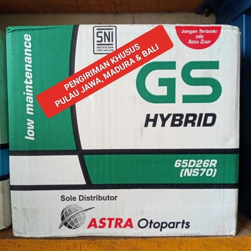 ORIGINAL Aki GS ASTRA HYBRID NS70 Canter PS120 Panther Kijang dll
