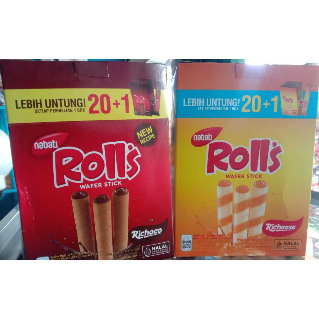 

Nabati Roll box isi 20pc/roll keju coklat