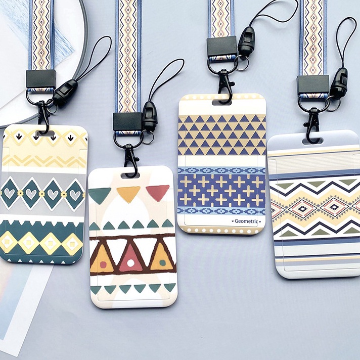 

Terbaru Case Holder Kartu Bus ID Motif Kartun Geometri Dengan Tali Lanyard Leher